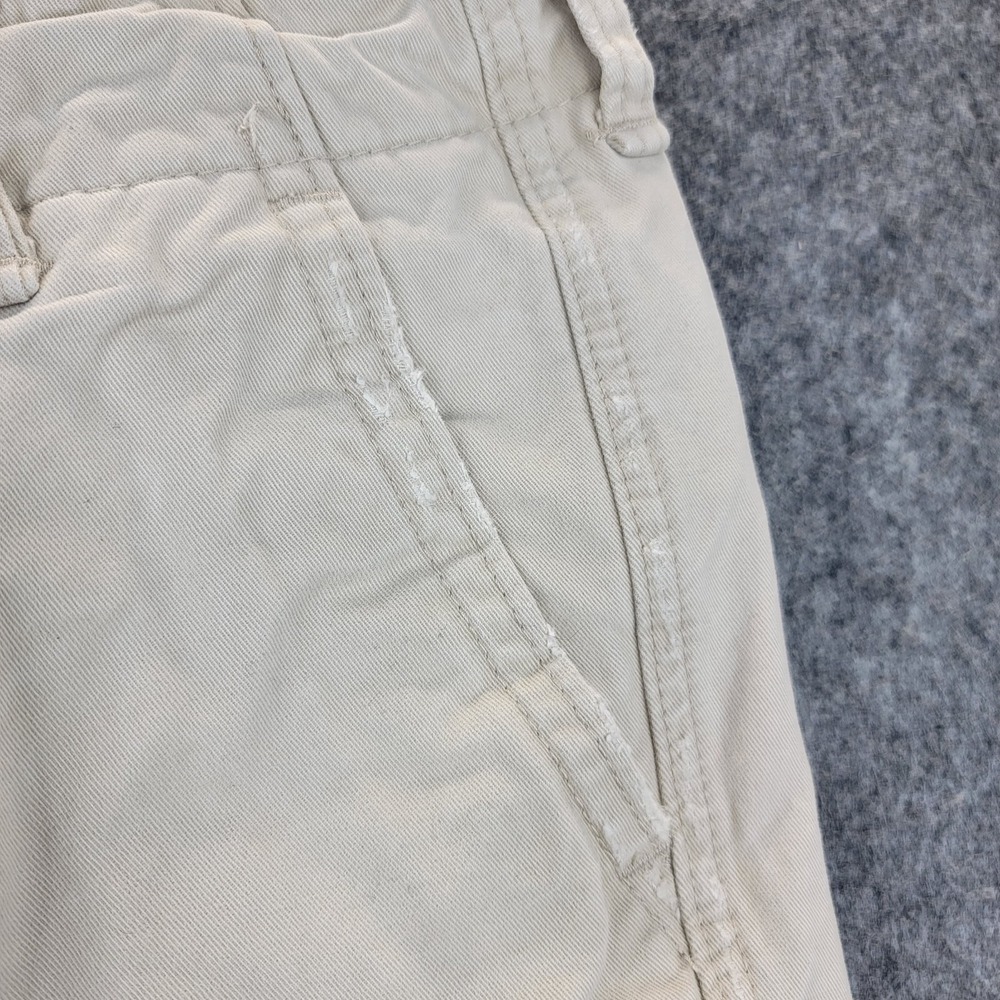 Abercrombie Fitch Shorts Mens 32 Khaki Tan Heavy Cargo Distressed Military Y2K - Picture 3 of 14